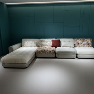 Ensemble de canapés modulaires haut de gamme Vonliva avec rembourrage en éponge, bois massif et cuir véritable <span class=keywords><strong>pour</strong></span> salon de villa - Product Image 2