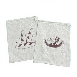 Sac à pain réutilisable en lin et coton avec cordon de serrage, design rectangulaire flexible pour le stockage des aliments et la préservation de la fraîcheur - Product Image 4
