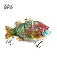 Nouveaux leurres de pêche à joint métallique Quatre sections 5 pouces tilapia oem leurre usine pêche articulée