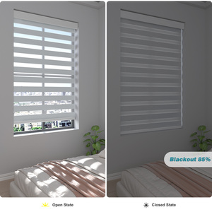 Chất lượng cao Cửa sổ Shades màn ngày đêm <span class=keywords><strong>Zebra</strong></span> Con lăn Rèm cơ giới <span class=keywords><strong>Zebra</strong></span> mù cho trang trí thông minh mù Shades - Product Image 4