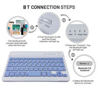 Nuevo Teclado Inalámbrico Ultrafino de 7 Pulgadas con Clip Magnético, Panel Táctil, Interruptor de Tijera, USB Tipo-C, 59 Teclas, Diseño de Idioma Personalizable