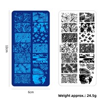 En stock, tampons de manucure en acier inoxydable 3D Huarong, modèle d'impression rectangulaire, logo personnalisé, 5000 pour les fournitures de manucure