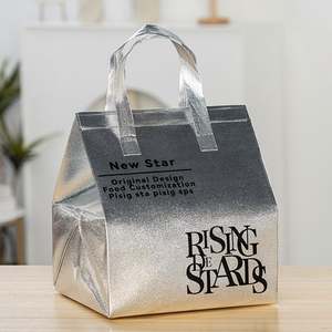 Sacs isothermes personnalisés pour la livraison de nourriture et de café, sacs à déjeuner portables pour étudiants, sac isotherme portable orange pour emporter - Product Image 2