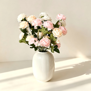 3 têtes de pivoines artificielles pour la décoration de vases à la maison, les allées de mariage et les murs floraux, les arrangements floraux de table de salle à manger et de fête - Product Image 2
