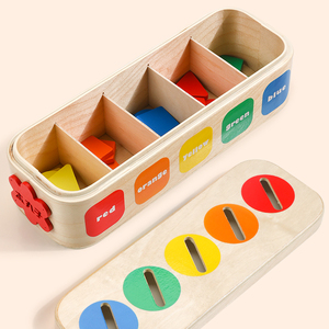 Juego de Clasificación de Formas y Colores de Madera Montessori, Juego de Combinación de Patrones Geométricos, Juguete Educativo para el Desarrollo de la Motricidad Fina para Niños de 2 a 4 <span class=keywords><strong>Años</strong></span> - Product Image 6