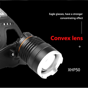 Linterna <span class=keywords><strong>Frontal</strong></span> <span class=keywords><strong>Recargable</strong></span> LED XHP50 de Alto Lumen, con Zoom, USB, para Pesca y Camping, Linterna de Alta Potencia, Súper Brillante - Product Image 5
