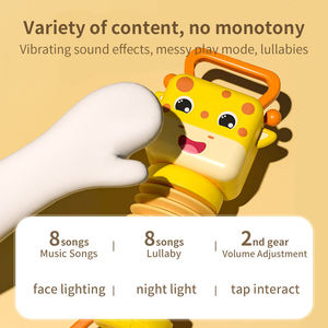 Jouet accordéon girafe de dessin animé pour bébé, avec lumière musicale, jeu sensoriel pour nourrissons, 16 chansons, veilleuse, cadeau éducatif pour nouveau-né - Product Image 5