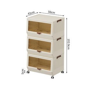 Armoires pour enfants au design moderne pour armoires et salles de bain pour le rangement domestique avec boîtes de rangement à clapet - Product Image 4