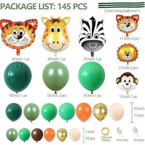 Kit <span class=keywords><strong>Arche</strong></span> de Ballons Thème Jungle Forêt Girafe Vert et Orange Kit de Fournitures de Décorations d'Anniversaire pour Enfants Garçons - Product Image 4