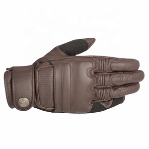Men's Custom Brown Leather Racing Gloves for Cycling <b>Hiking</b> & Motorcycle Riding Wholesale Protection Apparel - Product Image 1