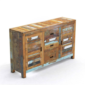 Aparador de madera maciza artesanal, gabinete buffet tallado a mano, mueble de almacenamiento para comedor, para interiores de casas de lujo. - Product Image 2