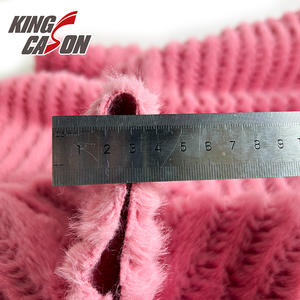 Прямая Продажа с фабрики, Лидер продаж, вязаная волнистая жаккардовая искусственная премиум-класса, роскошная шелковистая ткань из искусственного меха для одежды - Product Image 2