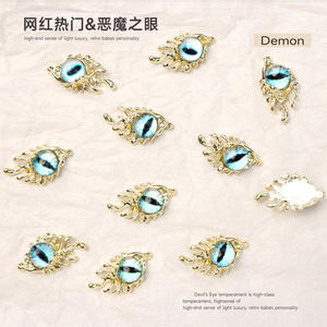 Devil Eye Nail Art Rhinestones Forma de ojo brillante 3D Metal Diamante Cristal Joyas Piedras para DIY Diseño Fabricación de joyas - Product Image 3