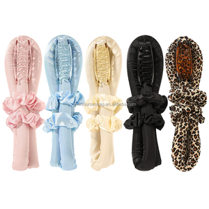 Heatless tóc Curler <span class=keywords><strong>Sponge</strong></span> satin heatless Rod Ribbon tóc con lăn ngủ mềm <span class=keywords><strong>Curl</strong></span> Bar sóng formers DIY tạo kiểu tóc để - Product Image 2