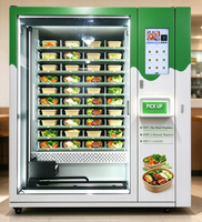 Distributeur automatique de boîtes à lunch commerciales avec stockage et récupération par le client