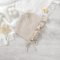 Vintage Khaki Muselina Niños Sombrero Bebé Gorro