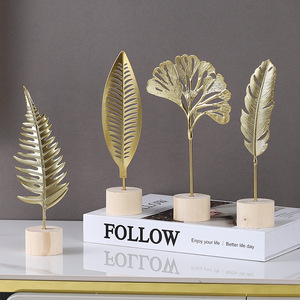 Adornos de hojas metálicas Mystic Arts, arte decorativo de hierro para plantas, para sala de estar, entrada, vitrina, decoración del hogar - Product Image 1