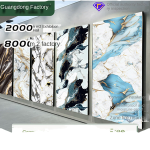 大理石テクスチャ1220mm * 2440mm Uvボード<span class=keywords><strong>PVC</strong></span>大理石ボード装飾壁パネル防水 - Product Image 1