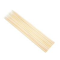 Brochettes plates en bambou écologiques de 25 cm, de qualité alimentaire, pour saucisses