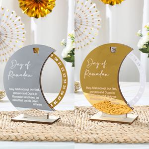 Dekorasi Meja Ramadan untuk Rumah Kalender Advent 2026 Penyangga Angka Akrilik Cermin Emas Hitung Mundur Ramadan Dekorasi Eid Mubarak - Product Image 3