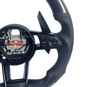 Volant pour <span class=keywords><strong>Audi</strong></span> R8 <span class=keywords><strong>TT</strong></span> Mk2 <span class=keywords><strong>Mk3</strong></span> 8N <span class=keywords><strong>RS</strong></span> TTS TTRs RS3 RS6 RS4 RS5 RS7 A3 A4 A5 A6 A7 A8 A1 Q3 Q5 Q7 Direction de voiture en cuir - Product Image 5