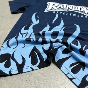 Camiseta de Cuello Redondo y Manga Corta con Estampado de Llamas en Toda la Superficie, Sublimación, Tela Suave y Transpirable, Ropa Casual Urbana para Hombre - Product Image 4