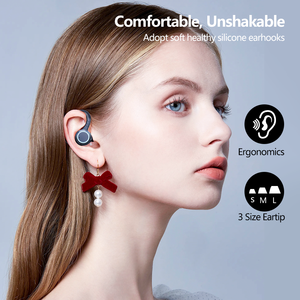 Earbud nirkabel TWS antiair IPX7, headphone <span class=keywords><strong>Bluetooth</strong></span> untuk olahraga, <span class=keywords><strong>Bass</strong></span> dalam, kontrol sentuh, indikator baterai LED - Product Image 3