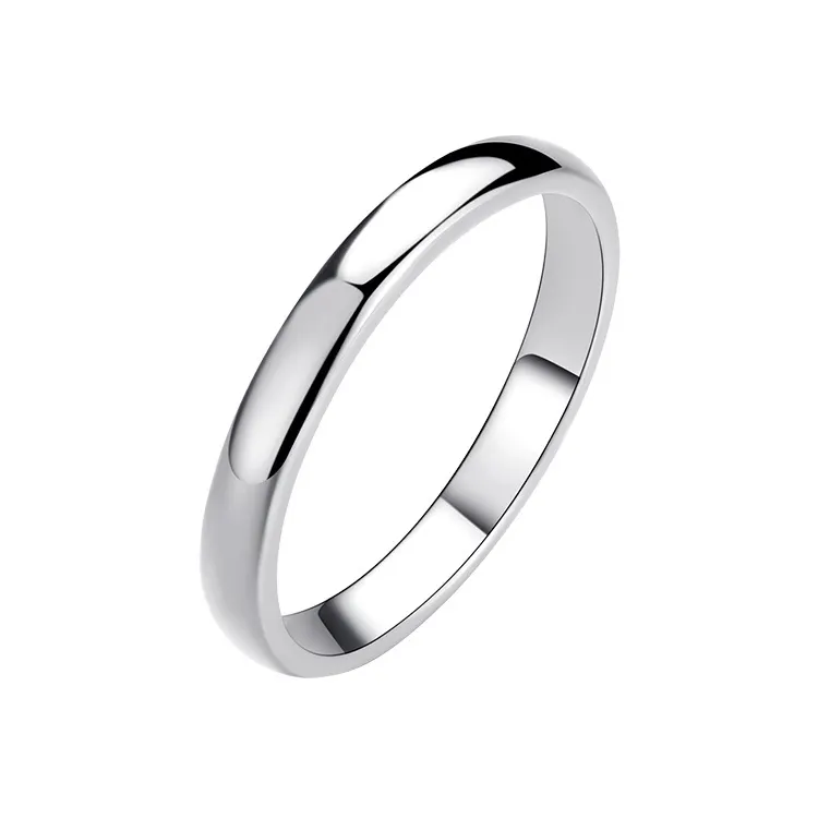 Простое кольцо Простые Серебряные кольца мужские полированные серебряные плоские 3 мм обручальное кольцо гладкое кольцо