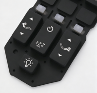 Clavier à dôme en caoutchouc, couleur personnalisée, tampon conducteur en silicone moulé, pilule de carbone pour machine hydraulique