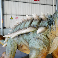 Modèle de dinosaure réaliste animatronique LONGTU Ankylosaurus avec rugissement de dinosaure réel pour exposition en parc à thème avec mouvements fluides