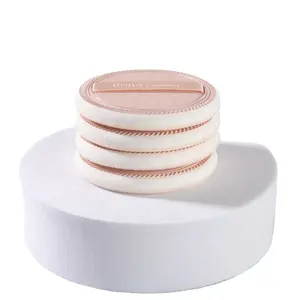 Soft Texture 100% NBR Loose Powder Foundation Makeup Puffs Private Label PU Leather BB Cream Air Cushion Cosmetic Puff