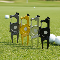Outil de réparation de divots de golf multifonctionnel 7 en 1 en métal de haute qualité Dericsson avec brosse, accessoires de golf pour la réparation de la pelouse
