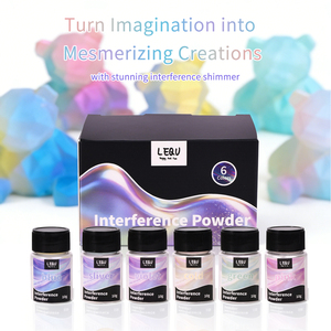 LEQU Ensemble de pigments en poudre nacrés 6 couleurs pour l'artisanat DIY, l'art de la résine, la peinture sur ongles - Product Image 4