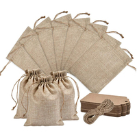 Sacs cadeaux en jute écologiques avec cordon de serrage 7x9 pouces Impression personnalisée pour les faveurs de mariage et les sachets de friandises