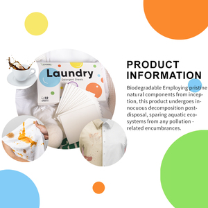 Biodegradable के पर्यावरण के अनुकूल कपड़े धोने का साबुन पेपर शीट लैवेंडर आवश्यक तेल सफाई शिशुओं कपड़े - Product Image 3