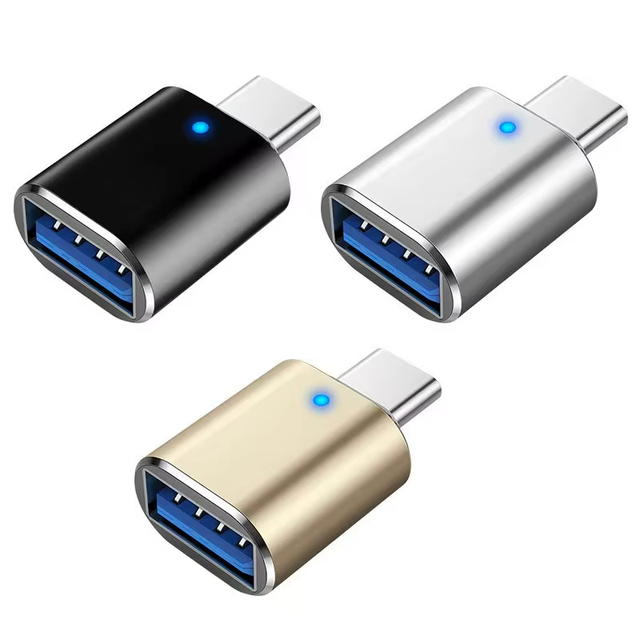 JILIAN Wholesale Universal USB C Male to USB 3.0 Female Connecter Data Transfer Aluminum Alloy Type-C Converter OTG USB Adapter
