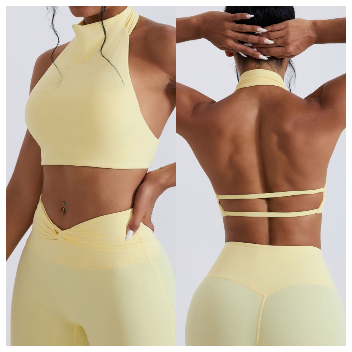 Factory Wholesale Yoga Top High-neck Yoga Tank Top For Casual Fitness And Sports Bras Sport Bras Women Gym Wear Top