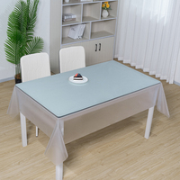 Nappe élégante en PVC transparent gaufré RNPT, protection de table en vinyle imperméable pour cuisine et salle à manger