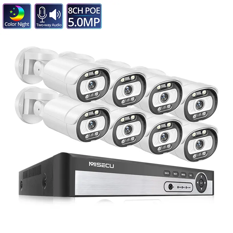 5MP Full HD P2P Kit 8 Channels Surveillance Camera Set Network Outdoor IP Camera With Poe