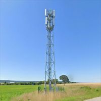 Tour de communication autoportante à treillis à trois pieds de 40 m avec plateforme d'antenne 4G 5G pour les télécommunications mobiles des Philippines