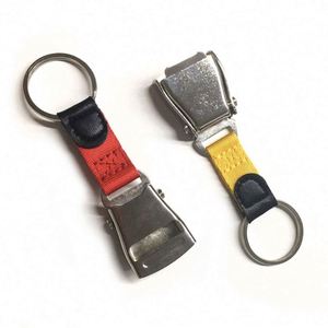 Wholesale Factory Aircraft Seatbelt Buckle Graved Metal Keychain - Product Image 2