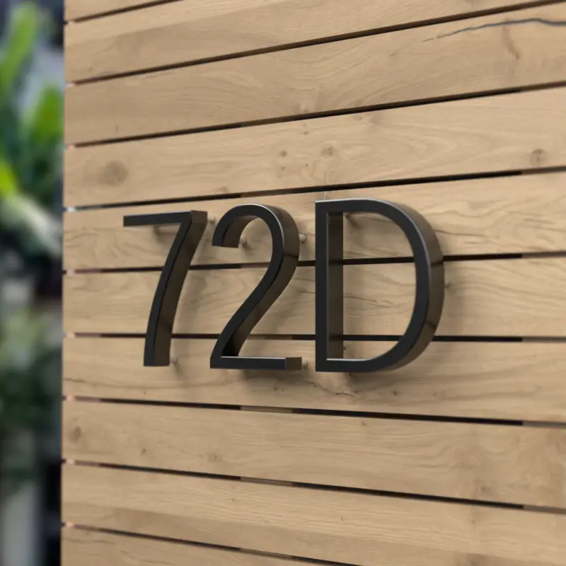 Ezd Free Custom Wall Signage Custom Sign METAL WORDS Outdoor address House Number with stainless steel lettering