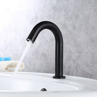 Robinet de lavabo moderne à trou unique avec capteur intelligent, mitigeur chaud/froid en laiton, monocommande, à poser sur le comptoir, pour usage domestique et commercial