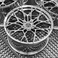 Jantes forgées XINLAI 5x114.3 19 pouces chromées monobloc concaves profondes en alliage pour Tesla Model 3 Y S X
