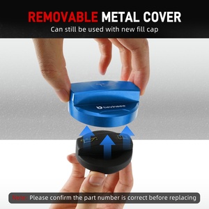 BEVINSEE Tappo Serbatoio Olio CNC per <span class=keywords><strong>Volkswagen</strong></span> MK5 MK6 MK7 MK8, Kit Tappi Benzina per Audi A1 A3, Kit Sostituzione Tappo Olio - Product Image 4