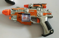 Pistolet laser à vibration vocale électrique, équipement de jeu de combat pour garçon, jouet militaire en plastique, brillant, flash, pistolet jouet, mitrailleuses