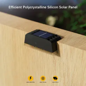 Lámpara Solar de Jardín para Valla con 3 LED, IP65, con Batería, Sensor de Luz, ABS, Encendido Automático Nocturno - Product Image 4