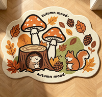 Tapis de sol antidérapant en PVC pour entrée domestique, découpé en dalles de moquette et tapis de porte d'entrée à motif de dessin animé