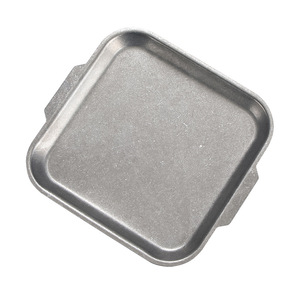 Retro Stainless Steel Square Plate Multiple Sizes Durable For Restaurant Use - Product Image 5