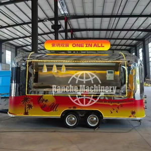 Chariot de restauration mobile, camion de cuisine, chariot de vente de hot-dogs, de café, de restauration rapide, camion de restauration rapide avec ventilateur de toit, camion de restauration rapide de rue - Product Image 1